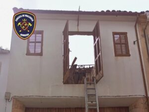 Derrumbe parcial del techo de una vivienda en Llucmajor