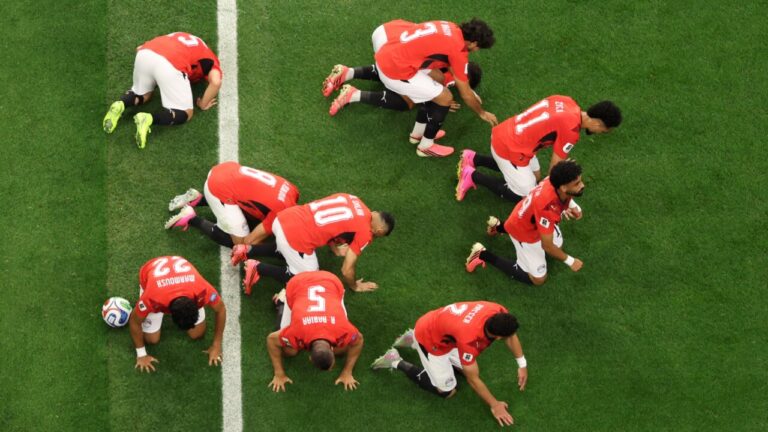 Jugadores de Egipto celebrando en el Mundial 2026