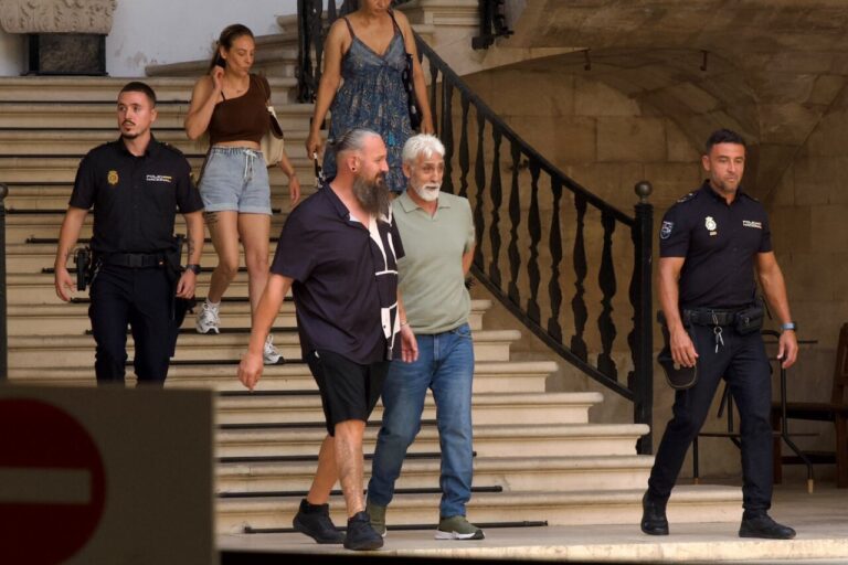 Carlos Cortés Radó y Tamara Campos en la Audiencia Provincial de Baleares