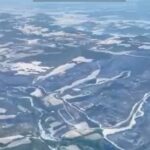 Vista aérea de áreas afectadas por incendios forestales en Guadalajara y Zaragoza