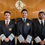 Tres jueces de Baleares en sus togas en el tribunal