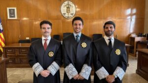 Tres jueces de Baleares en sus togas en el tribunal