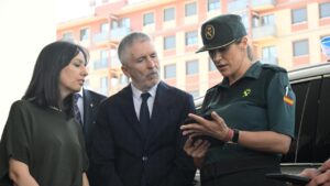 Mercedes Gonz&aacute;lez, directora de la Guardia Civil, en una reuni&oacute;n oficial.