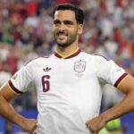 Mikel Merino celebra su gol contra Portugal en el Mundial 2026.