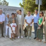 Inauguración de la pista de atletismo Joan Munar en Calvià con autoridades y familiares.