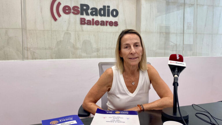 Marta Mayordomo, presidenta del Rotary Club de Mallorca, en una entrevista.