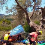Sa Milana evacua a un hombre tras caer de un árbol en una finca de Pollença