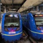 Trenes SFM en la estación listos para el festival Orgullosament Inca