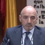 Julio Martínez durante su declaración en el Senado