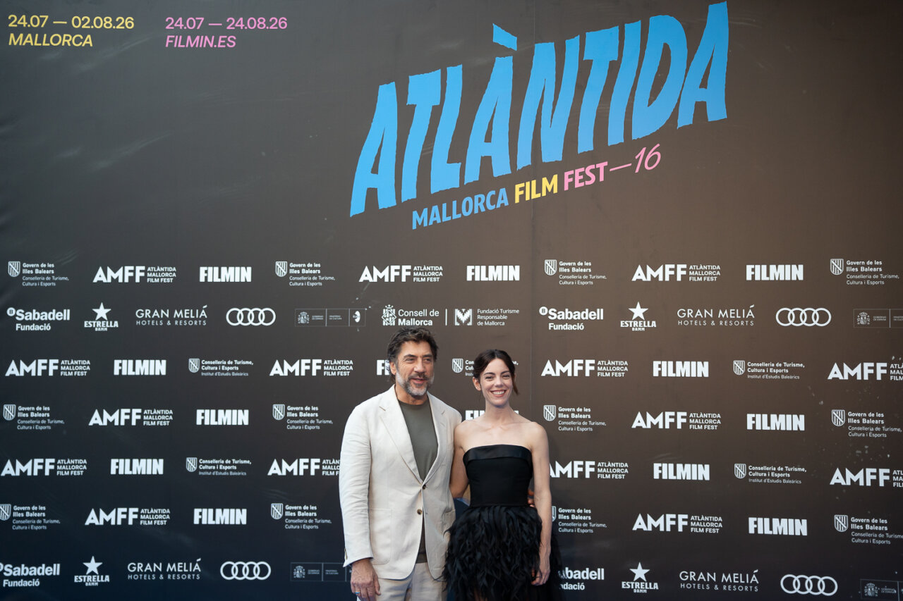 Actores en la clausura del festival Atlàntida en Mallorca.