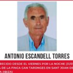 Hombre de 82 años desaparecido en Ibiza, busca colaboración ciudadana.