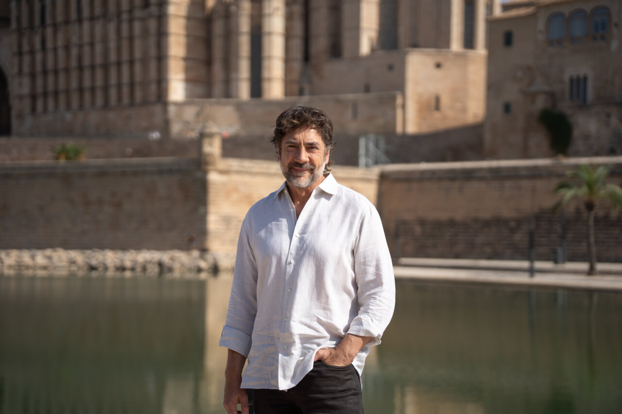 Javier Bardem posando en el Atlàntida Film Fest en Palma.