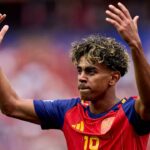 Lamine Yamal celebrando durante un partido del Mundial 2026 con la selecci&oacute;n espa&ntilde;ola
