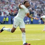Kylian Mbappé celebrando un gol en el Mundial 2026